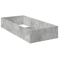 vidaXL Sängomramning för ställbar sängbotten Betonggrå 70 x 200 cm