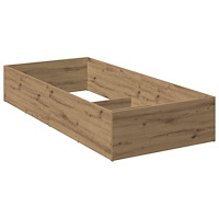 vidaXL Sängomramning för ställbar sängbotten Artisan-ek 90 x 200 cm