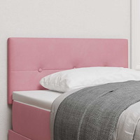 vidaXL LED huvuddyna med LED-ljusslingor Rosa 90 cm Sammet