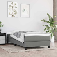 vidaXL Pocketresårmadrass medium mörkgrå 100x190x20 cm tyg