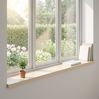 vidaXL Fönsterbrädor 2 st Vit 140 x 15 x 2 cm Massivt Ekträ