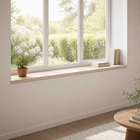 vidaXL Fönsterbrädor 2 st Vit 140 x 25 x 2 cm Massivt Ekträ
