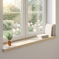 vidaXL Fönsterbrädor 2 st Vit 100 x 30 x 2 cm Massivt Ekträ