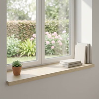 vidaXL Fönsterbrädor 2 st Vit 80 x 40 x 2 cm Massivt Ekträ