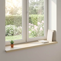 vidaXL Fönsterbrädor 2 st Vit 120 x 40 x 2 cm Massivt Ekträ