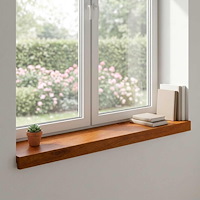 vidaXL Fönsterbrädor 2 st Brun 70 x 20 x 2 cm Massivt Ekträ