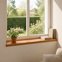 vidaXL Fönsterbrädor 2 st Brun 90 x 30 x 2 cm Massivt Ekträ