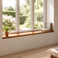 vidaXL Fönsterbrädor 2 st Brun 140 x 30 x 2 cm Massivt Ekträ