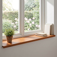 vidaXL Fönsterbrädor 2 st Brun 120 x 40 x 2 cm Massivt Ekträ