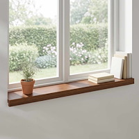 vidaXL Fönsterbrädor 2 st Mörkbrun 70 x 20 x 2 cm Massivt Ekträ