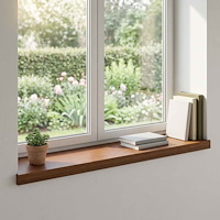vidaXL Fönsterbrädor 2 st Mörkbrun 70 x 25 x 2 cm Massivt Ekträ