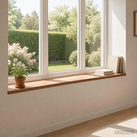 vidaXL Fönsterbrädor 2 st Mörkbrun 140 x 30 x 2 cm Massivt Ekträ