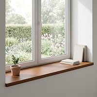 vidaXL Fönsterbrädor 2 st Mörkbrun 120 x 40 x 2 cm Massivt Ekträ