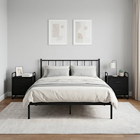 vidaXL Hängande Sängbord 2 st Svart ek 40 x 30 x 50 cm Konstruerat trä