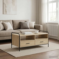 vidaXL Kaffeebord Sonoma-ek 99,5 x 49 x 46 cm Konstruerat trä