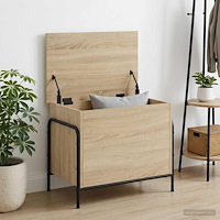 vidaXL Förvaringslåda Sonoma-ek 80 x 40 x 49,5 cm Konstruerat trä