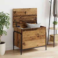 vidaXL Förvaringslåda Gammalt trä 80 x 40 x 49,5 cm Konstruerat trä
