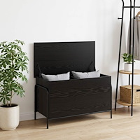 vidaXL Förvaringslåda Svart ek 80 x 40 x 49,5 cm Konstruerat trä