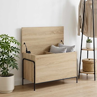 vidaXL Förvaringslåda Sonoma-ek 80 x 40 x 49,5 cm Konstruerat trä