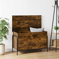 vidaXL Förvaringslåda Rökt ek 80 x 40 x 49,5 cm Konstruerat trä