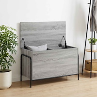 vidaXL Förvaringslåda Grå Sonoma 80 x 40 x 49,5 cm Konstruerat trä