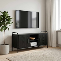 vidaXL TV-skåp 99 x 33 x 50 cm Svart ek Konstruerat trä