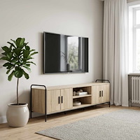 vidaXL TV-skåp 167,5 x 33 x 50 cm Sonoma-ek Konstruerat trä