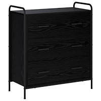 vidaXL Sideboard Svart ek 97 x 33 x 81 cm Konstruerat trä