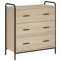vidaXL Sideboard Sonoma-ek 97 x 33 x 81 cm Konstruerat trä