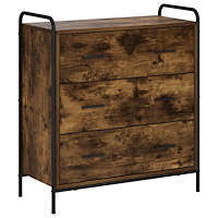 vidaXL Sideboard Rökt ek 97 x 33 x 81 cm Konstruerat trä