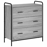 vidaXL Sideboard Grå Sonoma 97 x 33 x 81 cm Konstruerat trä