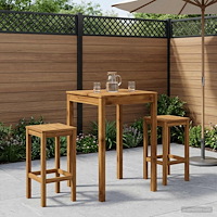 vidaXL Trädgård Bar Bord Naturlig 70 x 68,5 x 105 cm Massivt Akaciaträ