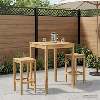 vidaXL Trädgård Bar Bord Vit 80 x 80,5 x 105 cm Massivt Akaciaträ