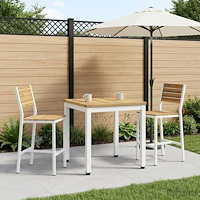 vidaXL Kaffeebord Vit 50 x 48,5 x 36 cm Massivt Akaciaträ
