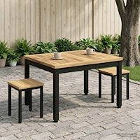 vidaXL Kaffeebord Vit och svart 50 x 60,5 x 36 cm Massivt Akaciaträ