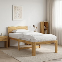 vidaXL Enkel Sängram med Huvudgavel ROSTOCK Vit 80 x 200 cm