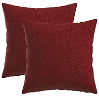 vidaXL Kuddöverdrag 2 st HEERLEN Vinröd 30 x 30 cm Tyg