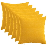 vidaXL Kuddöverdrag 6 st HEERLEN Ljusgul 30 x 30 cm Tyg