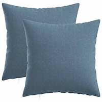 vidaXL Kuddöverdrag 2 st HEERLEN Jeansblå 30 x 30 cm Tyg