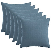 vidaXL Kuddöverdrag 6 st HEERLEN Jeansblå 30 x 30 cm Tyg