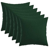 vidaXL Kuddöverdrag 6 st HEERLEN Mörkgrön 35 x 35 cm Tyg