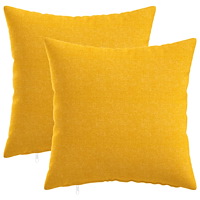 vidaXL Kuddöverdrag 2 st HEERLEN Ljusgul 35 x 35 cm Tyg