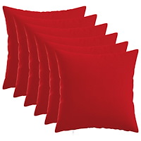 vidaXL Kuddöverdrag 6 st HEERLEN Röd 40 x 40 cm Tyg