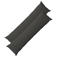 vidaXL Kuddöverdrag 2 st HEERLEN Mörkgrå 40 x 145 cm Tyg