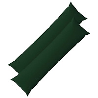 vidaXL Kuddöverdrag 2 st HEERLEN Mörkgrön 40 x 145 cm Tyg