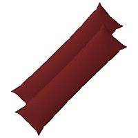 vidaXL Kuddöverdrag 2 st HEERLEN Vinröd 40 x 145 cm Tyg