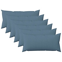 vidaXL Kuddöverdrag 6 st HEERLEN Jeansblå 40 x 70 cm Tyg