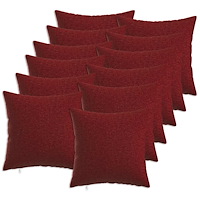 vidaXL Kuddöverdrag 12 st HEERLEN Vinröd 45 x 45 cm Tyg