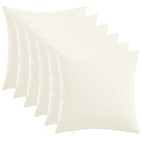 vidaXL Kuddöverdrag 6 st HEERLEN Vit 45 x 45 cm Tyg
