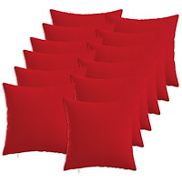 vidaXL Kuddöverdrag 12 st HEERLEN Röd 45 x 45 cm Tyg